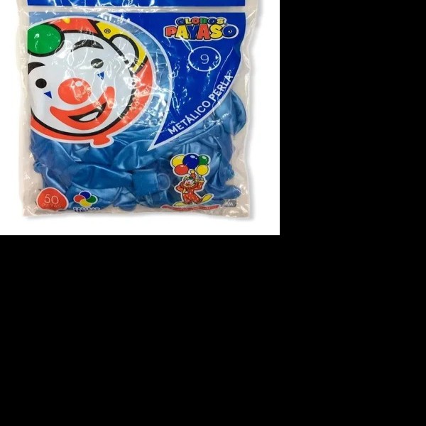 GLOBOS METALLIC 9 BOL.C50 AZUL C.100